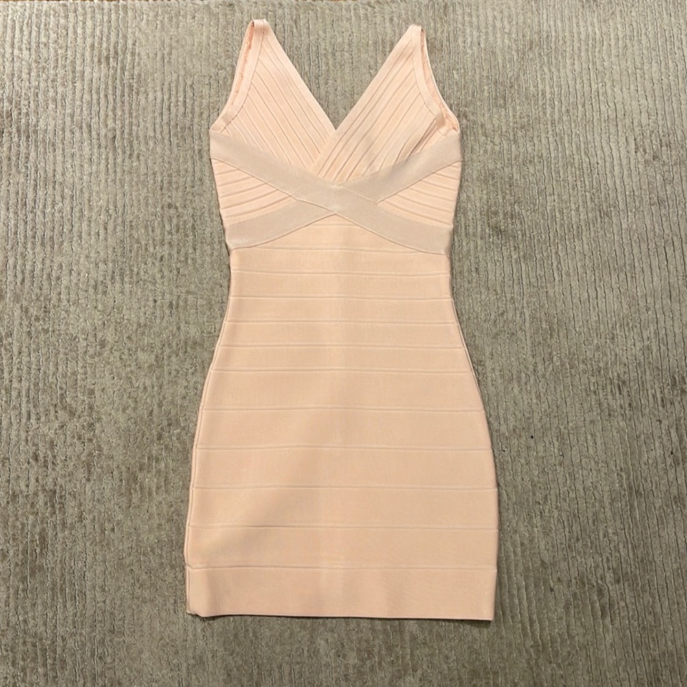 Kewl shop blush pink bandage minidress